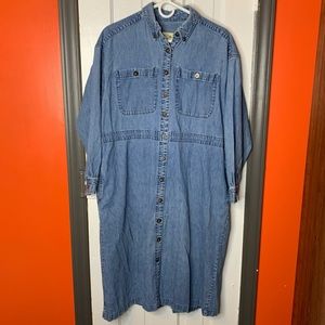 Eddie Bauer Vintage Button Down Denim Dress